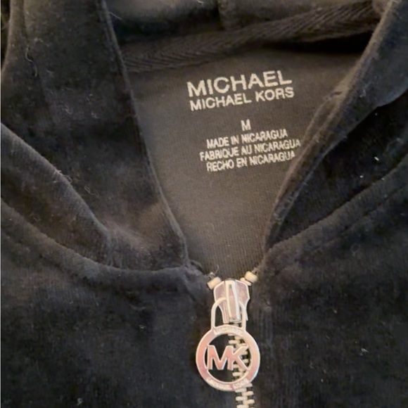 NWT!!! Michael Kors Black Velvet Hoodie 🖤✨♠️🩶 - Picture 4 of 4